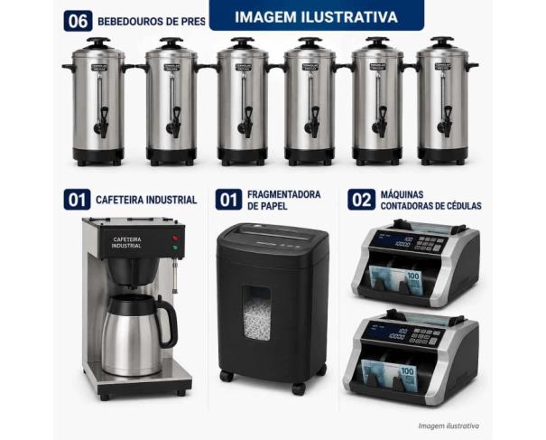 Foto de BRASILIA/DF - Lote composto por sucatas de  Bebedouros de Pressão, Cafeteira Industrial, Fragmentadora de Papel e Contadoras de Cédulas