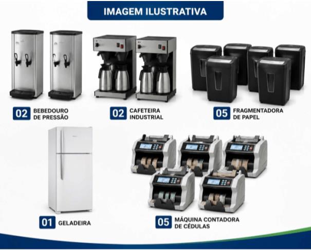 Foto de BRASILIA/DF - Lote composto por sucatas de Bebedouros de Pressão, Cafeteiras Industriais, Fragmentadoras de Papel, Geladeira e Contadoras de Cédulas