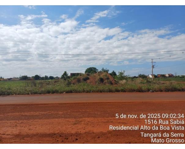 Foto de TANGUARÁ DA SERRA/MT - Lote de terreno nº 01-D, da quadra nº 01, no Loteamento Jardim Industriário.