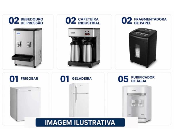 Foto de BRASILIA/DF - Lote composto de sucatas de Purificadores de Água, Bebedouros de Pressão, Cafeteiras Industriais, Fragmentadoras de Papel, Frigobar e Geladeira